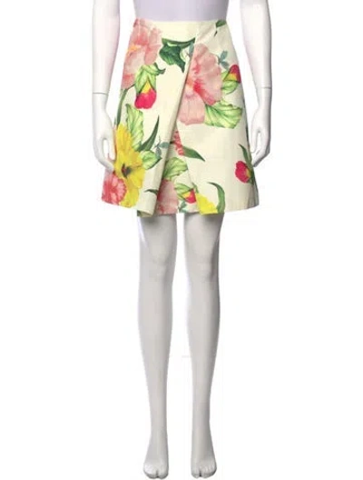 Pre-owned Ted Baker Floral Print Skirt In Multi
