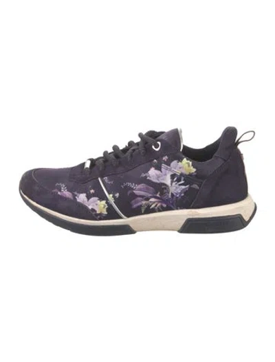 Pre-owned Ted Baker Floral Print Sneakers In Blue
