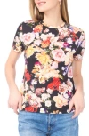 Ted Baker Floral Print T-shirt In Multi