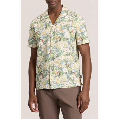 Ted Baker Floral Short Sleeve Button-up Shirt In Multi