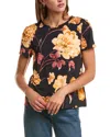 Ted Baker Floral T-shirt In Black