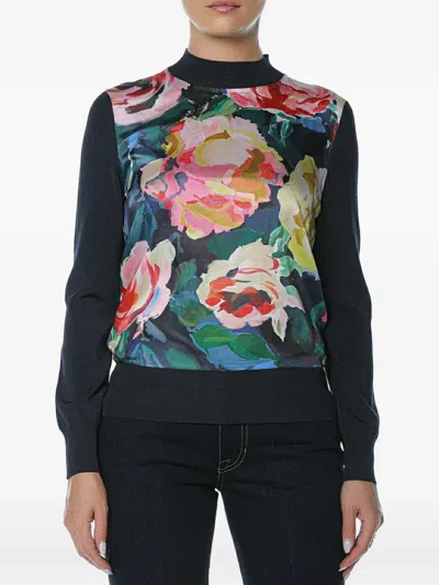 Ted Baker Floral-print Remmiia Sweater In Black