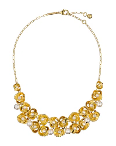 Ted Baker Floressa Imitation Pearl Flower Necklace, 17.72 In Gold Tone