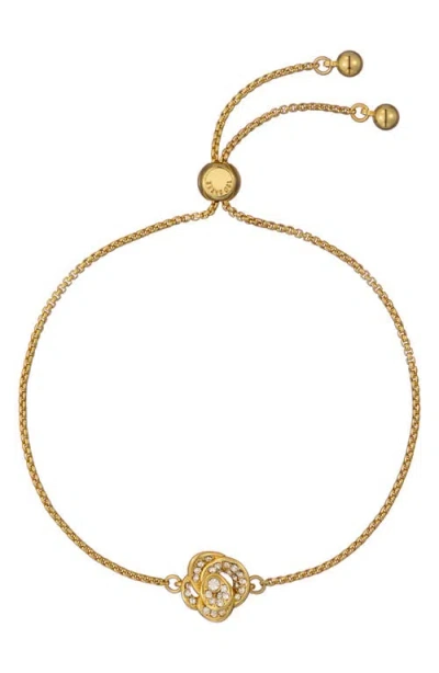 Ted Baker Florina Crystal Flower Bracelet In Gold Tone/clear Crystal