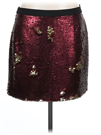 Pre-owned Ted Baker Formal Skirt In Burgundy
