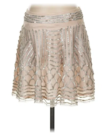 Pre-owned Ted Baker Formal Skirt In Silver