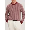 Ted Baker Frankez Textured Herringbone Sweater In Burgundy
