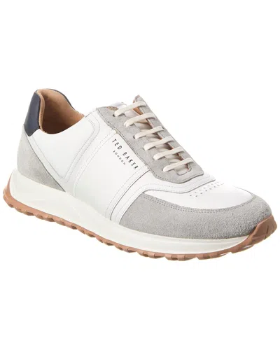 Ted Baker Frayney Leather & Suede Sneaker In White