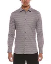 Ted Baker Frestin Stripe Geo Shirt In Multi