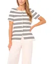 Ted Baker Gail Stripe Button-up Sweater In Neutral