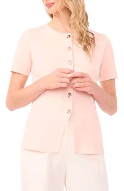 Ted Baker Gail Longline Split Hem Button-up Shirt In Pink
