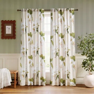 Ted Baker Gardenia Multi Curtain Panel Pair (set Of 2) In Green