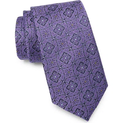 Ted Baker Garratt Ornate Tie In Purple
