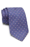 Ted Baker Geary Mini Geometric Silk Tie In Fuschia