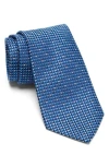 Ted Baker Geary Mini Geometric Silk Tie In Navy