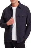 Ted Baker Gentil Jacquard Shirt Jacket In Blue