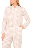 Ted Baker Geo Floral Print Crop Linen Jacket In Nude