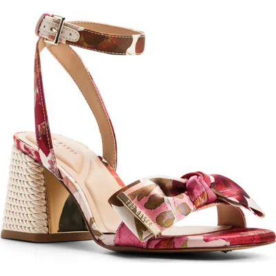 Ted Baker Giana Ankle Strap Block Heel Sandal In Multi