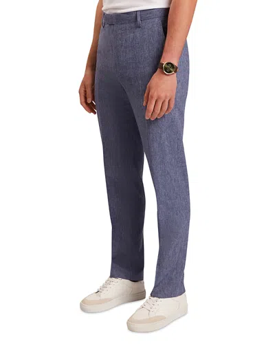 Ted Baker Givrant Slim Fit Linen Pants In Blue