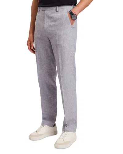 Ted Baker Givrant Slim Fit Linen Pants In Blue