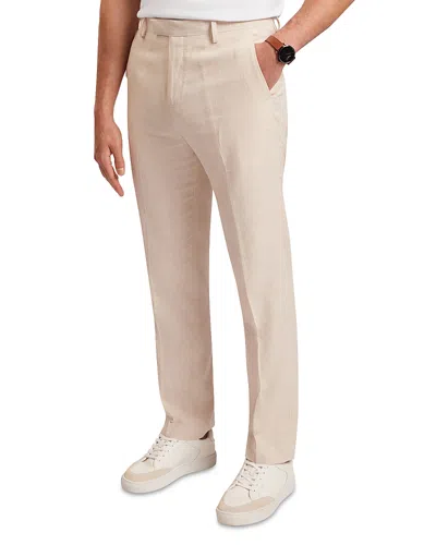 Ted Baker Givrant Slim Fit Linen Pants In Neutral