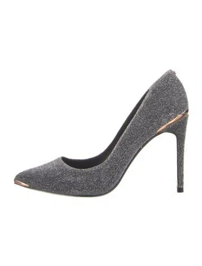 Pre-owned Ted Baker Glitter Pumps In Blue