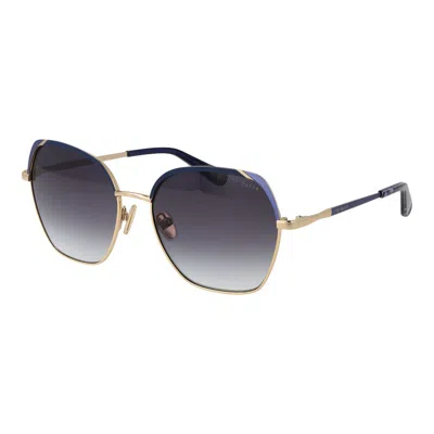 Ted Baker Gold Metal Sunglasses In Black