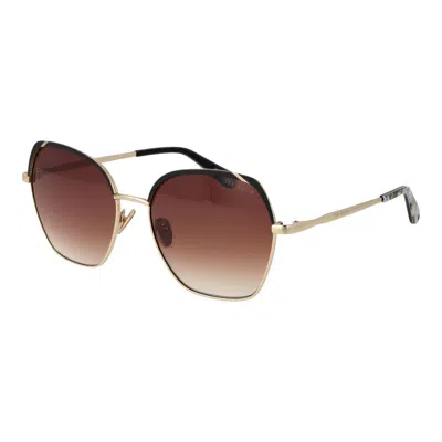 Ted Baker Gold Metal Sunglasses In Brown
