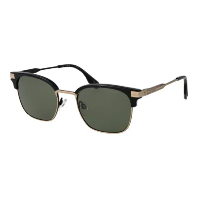 Ted Baker Gold Metal Sunglasses In Green
