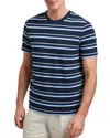 Ted Baker Gorano Textured Striped Tee In Navy