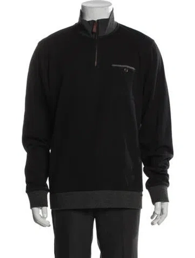 Pre-owned Ted Baker Graphic Print Bomber Jacket In Black