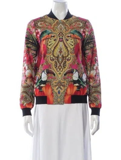 Pre-owned Ted Baker Graphic Print Bomber Jacket In Multi