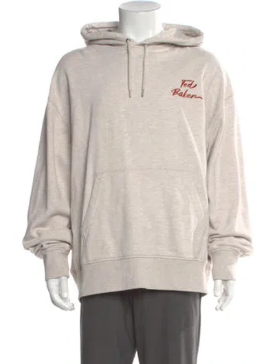 Pre-owned Ted Baker Graphic Print Crew Neck Hoodie In Neutral