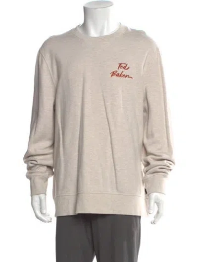 Pre-owned Ted Baker Graphic Print Crew Neck Sweatshirt In Neutral