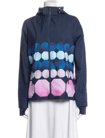 Pre-owned Ted Baker Graphic Print Jacket In Blue