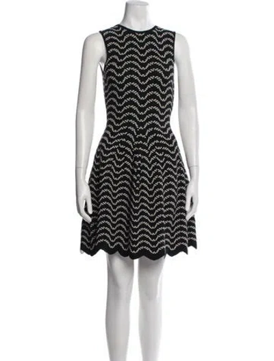 Pre-owned Ted Baker Graphic Print Mini Dress In Black