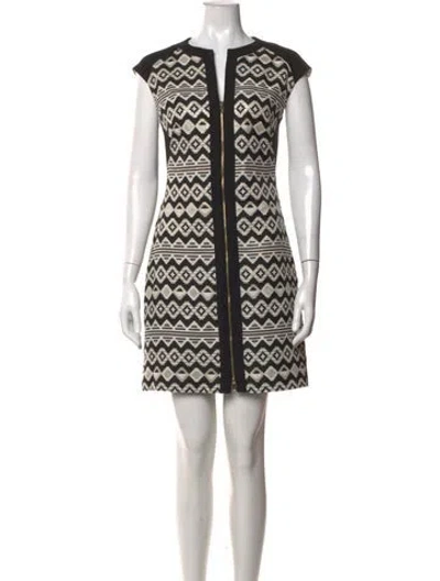 Pre-owned Ted Baker Graphic Print Mini Dress W/ Tags In Black