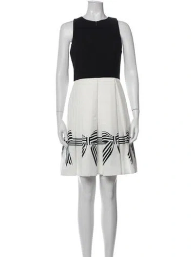 Pre-owned Ted Baker Graphic Print Mini Dress In White