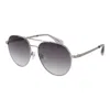 Ted Baker Gray Metal Sunglasses In Metallic