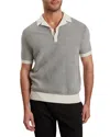 Ted Baker Gregry Small Stitch Knit Polo In Natural