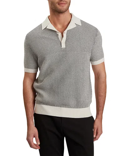 Ted Baker Gregry Small Stitch Knit Polo In Natural