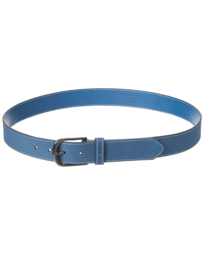 Ted Baker Grisham Leather Belt In Blue