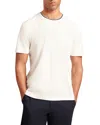 Ted Baker Hagen Branded T Texture Cotton Stretch Tee In White