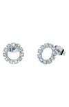 Ted Baker Haliana Halo Crystal Stud Earrings In Silver Tone/clear Crystal
