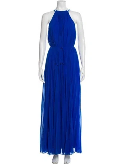 Pre-owned Ted Baker Halterneck Long Dress In Blue