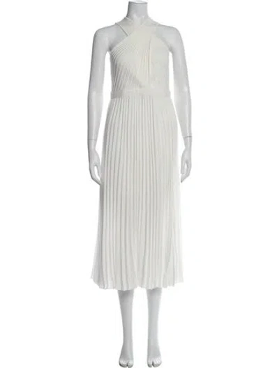 Pre-owned Ted Baker Halterneck Long Dress W/ Tags In Neutral