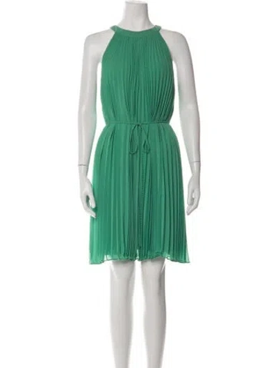 Pre-owned Ted Baker Halterneck Mini Dress In Green