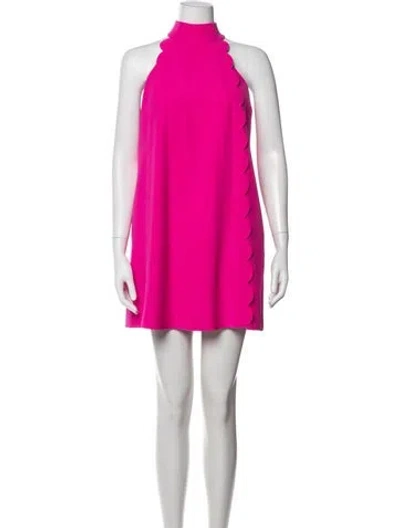 Pre-owned Ted Baker Halterneck Mini Dress In Pink