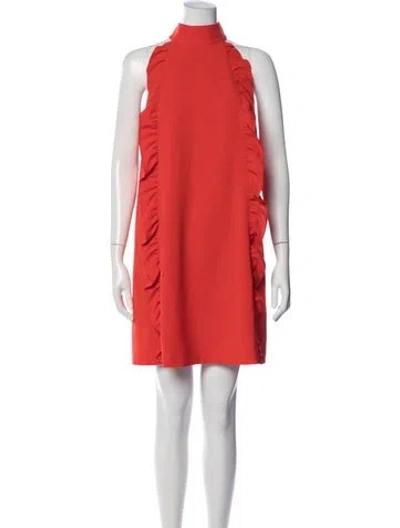 Pre-owned Ted Baker Halterneck Mini Dress In Red