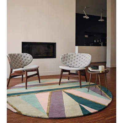 Ted Baker Handmade Tufted Pink/green Area Rug In Pink,green